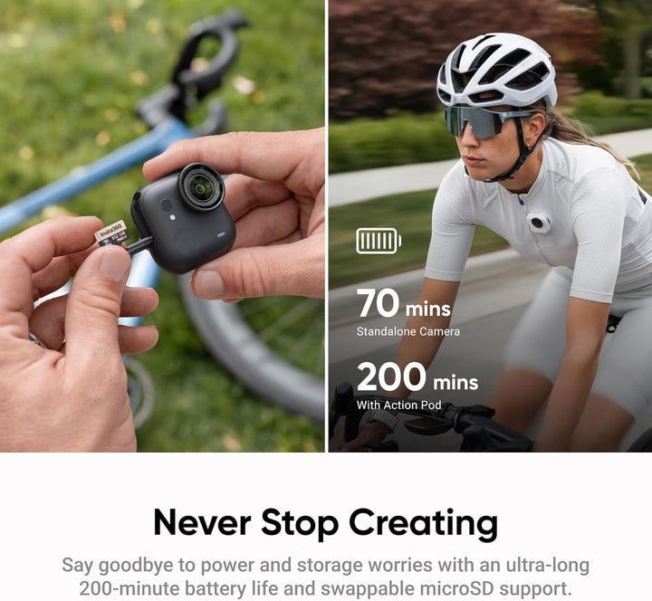 Insta360 GO Ultra Must-Have-Bundle Polarweiss- freihändige 4K Mini-Cam, leicht & mobil, top bei weni