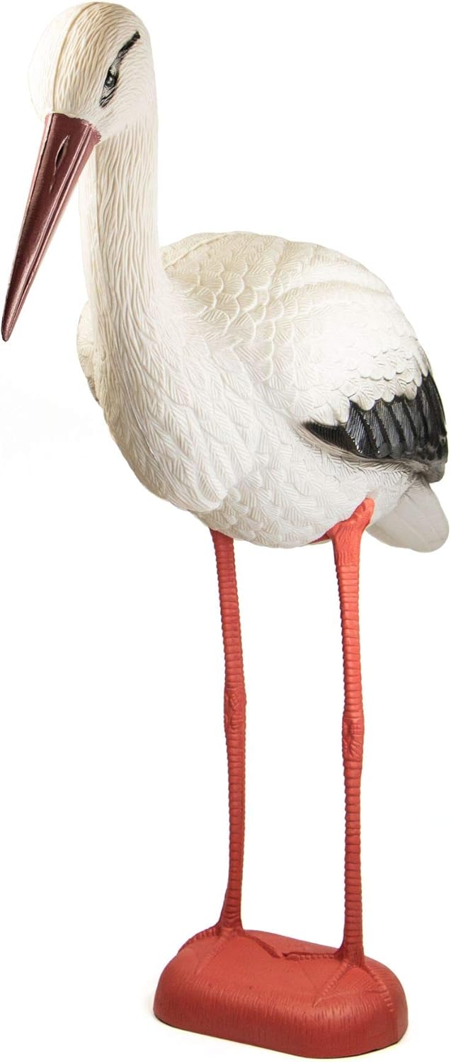 mgc24® Storch Piet - Gartendeko Tierfigur Storch (Rot), Storch (Rot)