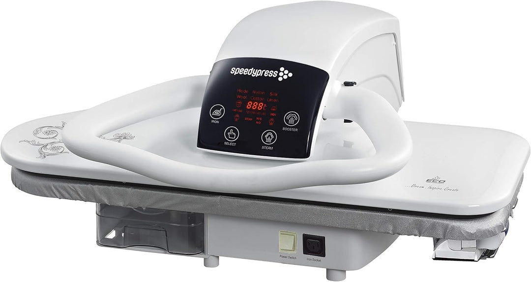 Speedypress Dampfpresse 71HD weiss, robust, professionell, 68 cm, mit Ständer (+ kostenloser Bügelau