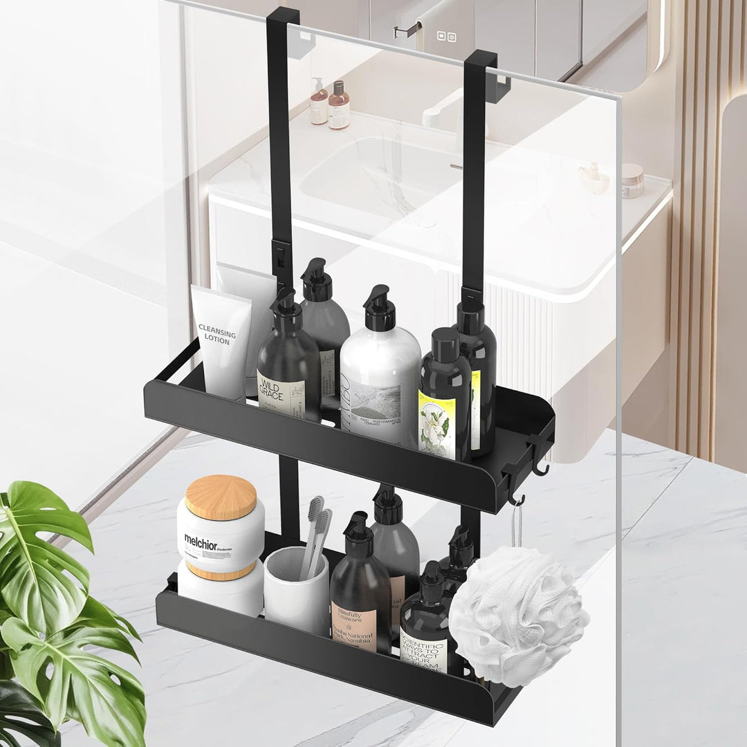 Duschablage Zum Hängen Schwarz Duschregal Ohne Bohren Duschkorb Badezimmer Organizer Shampoo Halteru