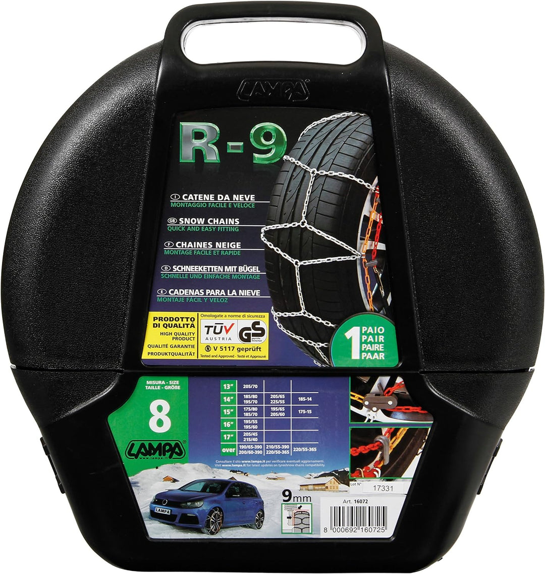 Lampa 16082 Schneeketten 9 mm, 2 Stück