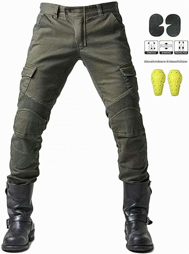 Motorradhose,Schutzhose,Herren,Motorradjeans,aus atmungsaktivem, verschleissfestem,mit 2 Paar Protek
