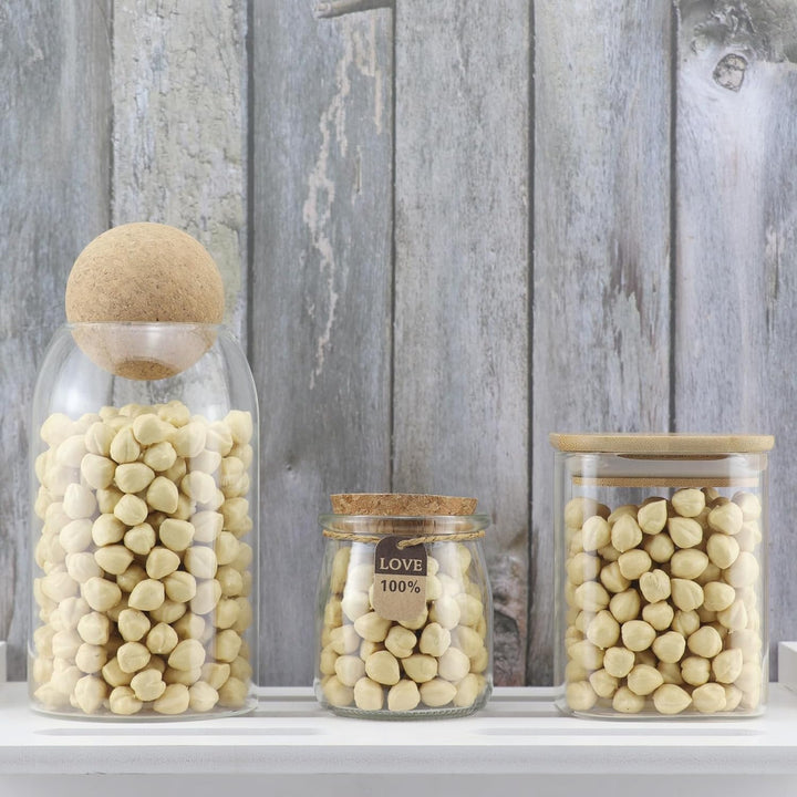 Künstliche Haselnuss Kerne 500g (475Pcs) gefälschte Nüsse für Home Kitchen Table Mittelstück Schrank