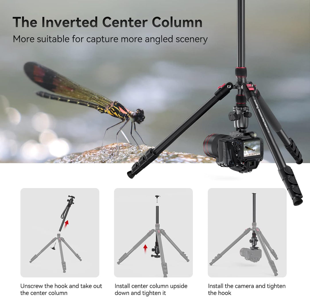 78"/200cm Kamerastativ, SMALLRIG Tripod Einbeinstativ mit 36mm 360 Panorama Kugelkopf, Professionell