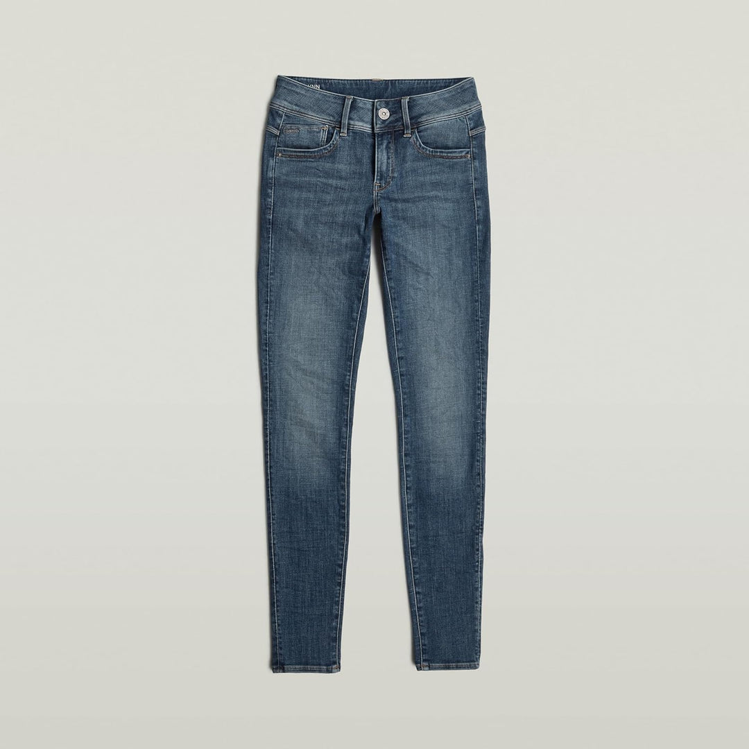 G-STAR Damen Lynn Mid Waist Skinny Jeans 23W / 28L Blau (Faded Blue D15266-9136-a889), 23W / 28L Bla