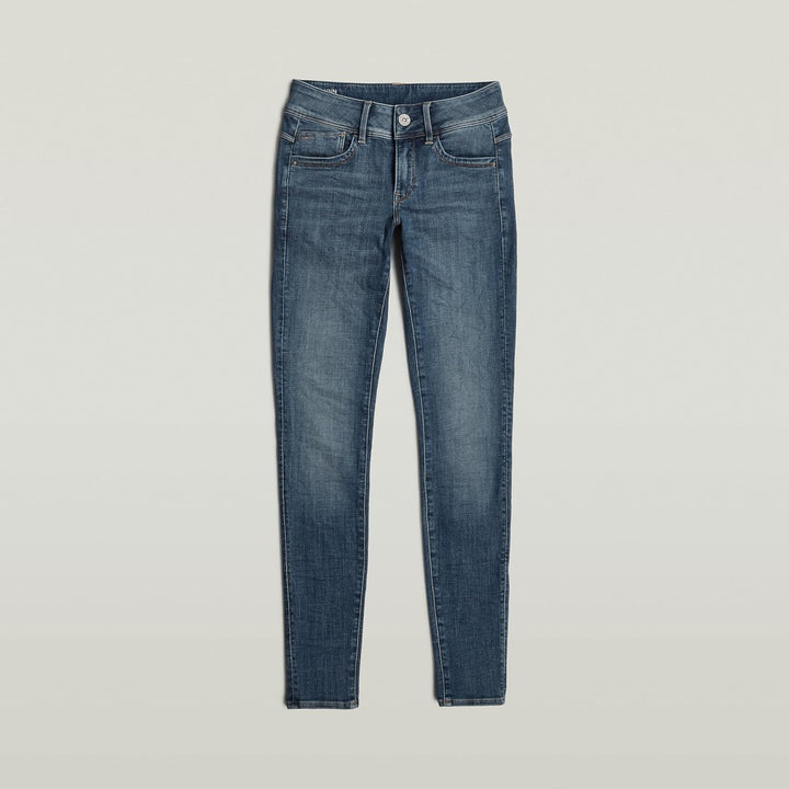 G-STAR Damen Lynn Mid Waist Skinny Jeans 23W / 28L Blau (Faded Blue D15266-9136-a889), 23W / 28L Bla