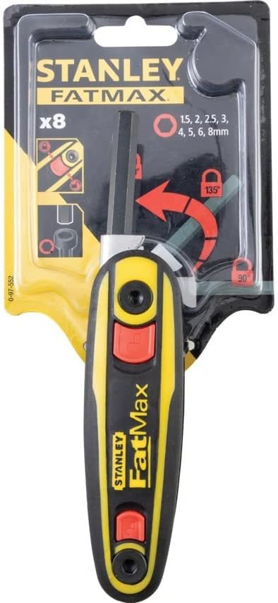 Stanley FatMax Stiftschlüssel-Set, 1.5/2/2.5/3/4/5/6/8 mm, Fixierungsmechanismus, ergonomischer Grip