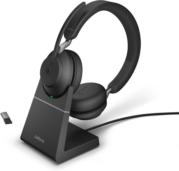 Jabra Evolve2 75 Wireless PC Headset with Charging Dock and 8-Mic Technology & Evolve2 65 Wireless P