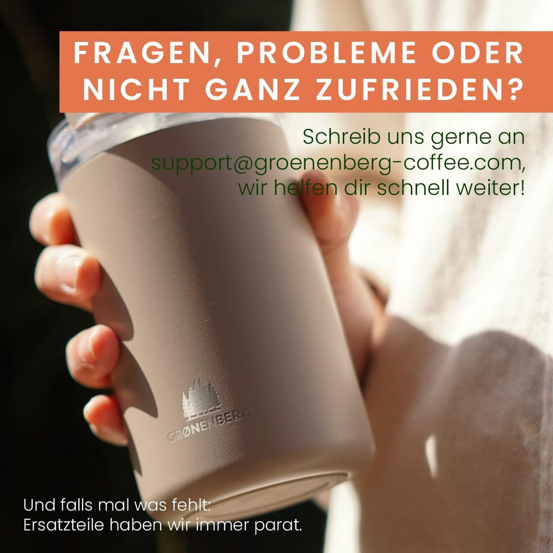 Groenenberg Thermobecher 350 oder 470ml | Kaffeebecher to go 100% Auslaufsicher | Hält mind. 4 h hei