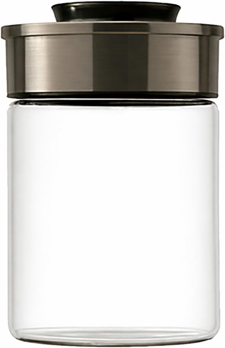 BURI Vorratsglas Vakuumglas 3er Set 1000ml | Vorratsdosen Glas mit Edelstahl Deckel & Vakuum Klick-M