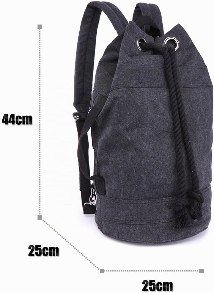 LOSMILE Rucksäcke Damen Herren Daypacks Seesack Leinwand Rucksack Canvas Reisetaschen Umhängetasche