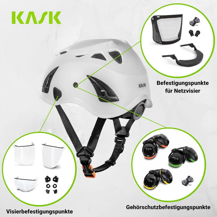KASK Schutzhelm Superplasma AQ weiss | Arbeitsschutzhelm | Baustellenhelm | Drehrad | EN397