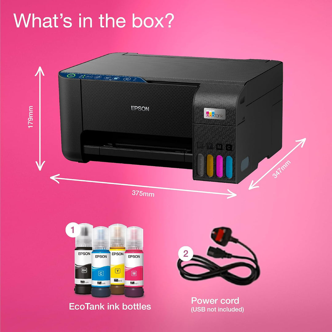 Epson EcoTank ET-2861 stampante multifunzione inkjet 3in1 A4, serbatoi ricaricabili alta capacit?, 4
