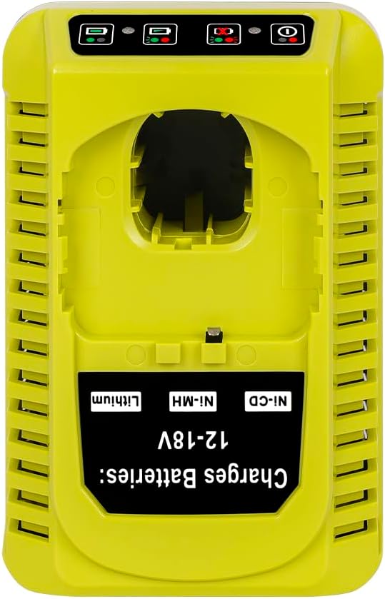 P117 Ersatz-Ladegerät Kompatibel mit RYOBI 12V-18V Li-Ion-NI-CD NI-Mh Akku P100 P102 P103 P105 P106