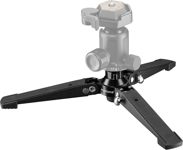Mantona ONE Mini 50 cm mit Standspinne – Aluminium Einbeinstativ, Höhe 5-50 cm, Traglast 6 kg, ideal