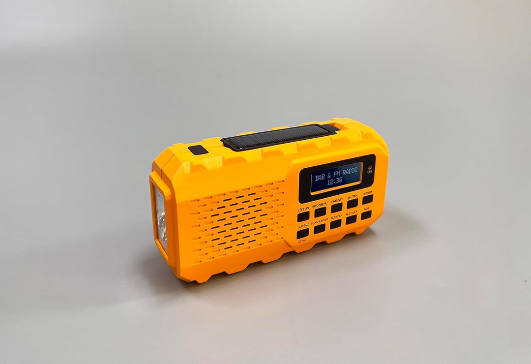 NEWTRO MULTIFUNKTIONS-KURBELRADIO DAB+/DAB/FM - MULTIFUNKTIONALES DIGITALRADIO MIT Taschenlampe, LES