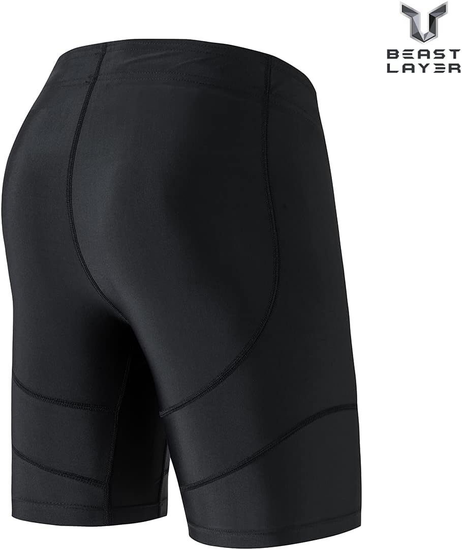 HUGE SPORTS Herren Splice Schwimmhose Kompression Jammer Lang Wilde Serie L Schwarz, L Schwarz