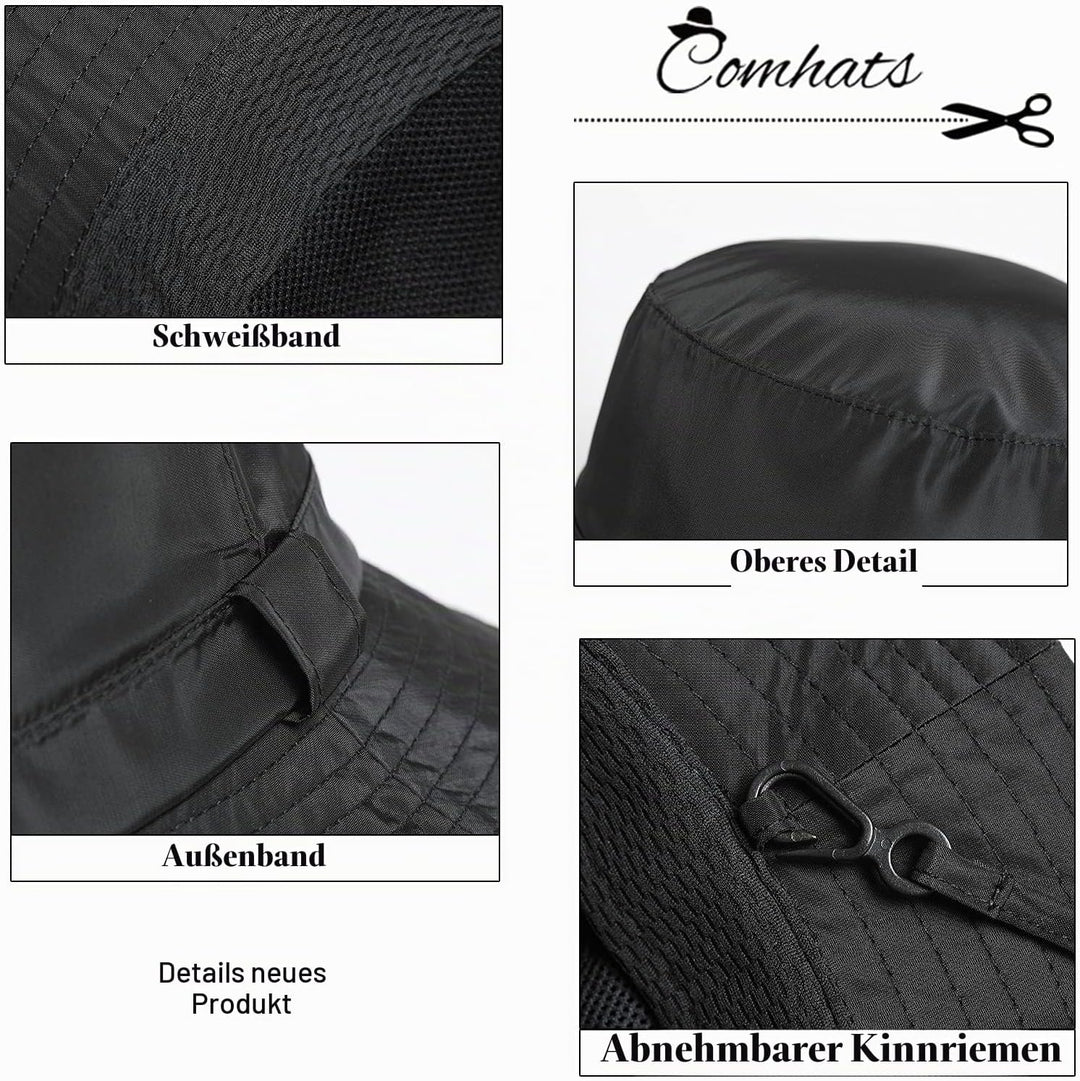Comhats Regenhut Unisex für Damen Herren Wasserdichter Bucket hat Faltbar Eimerhut Strand Surfen Ang