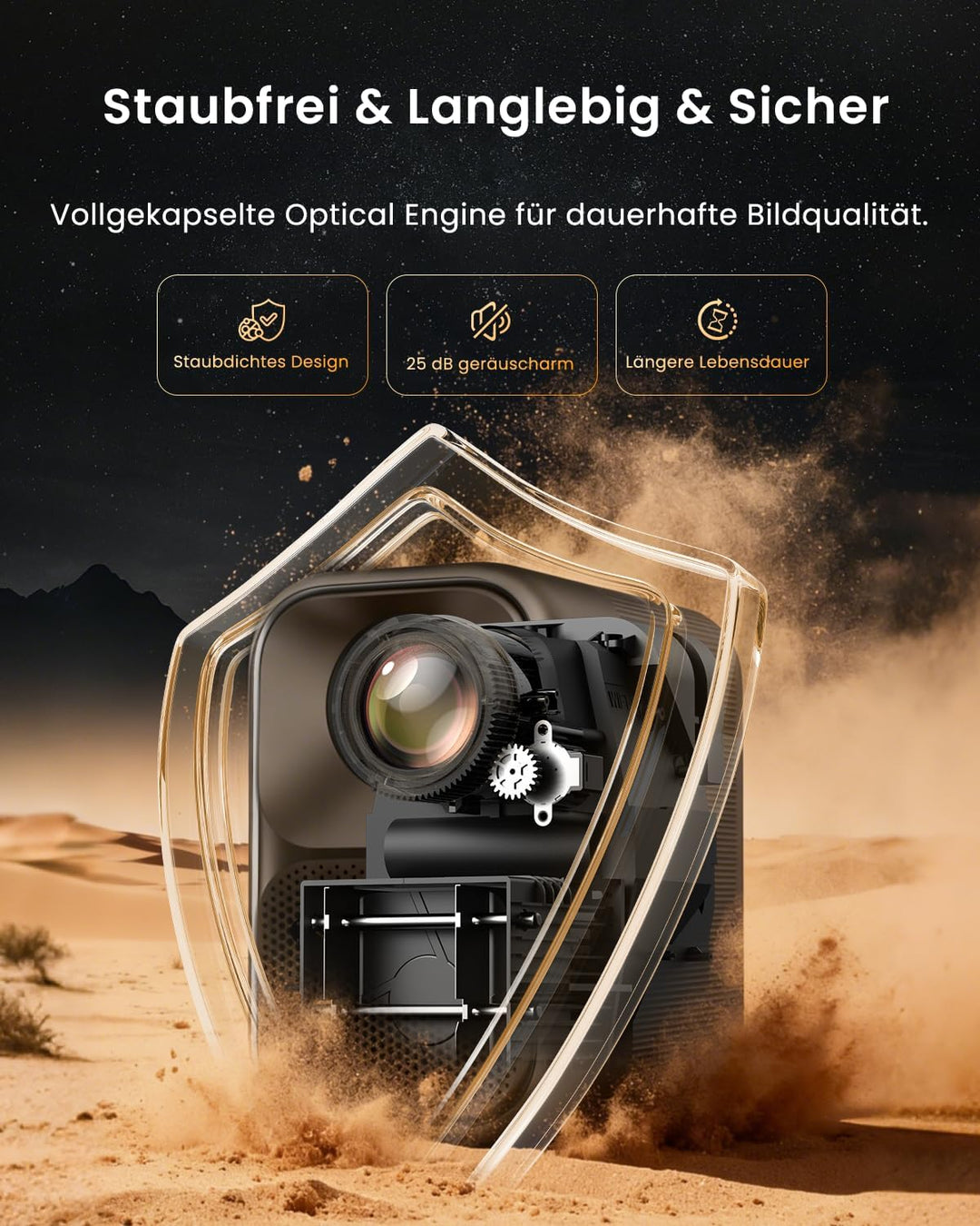 WEMAX Smart Beamer mit Google TV & Netflix Lizenziert, 500 ISO Lumen, 1080P (4K), 8-Punkt Auto-Keyst