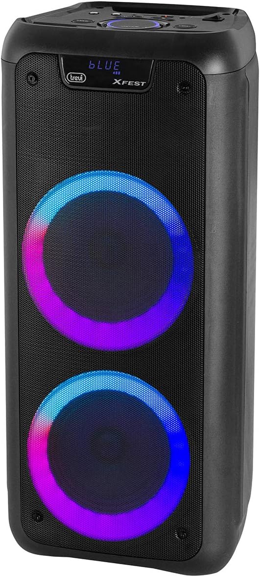 Trevi XFest XF 600 KB Tragbarer Lautsprecher mit 80W Verstärkung, Wireless Musikbox mit Dynamischem
