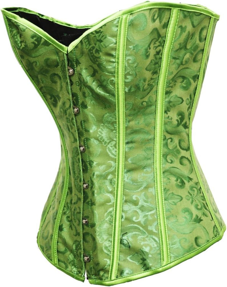 Bslingerie® Damen Brocade Bustier Korsagen S Grüner Brokat, S Gr&#xFC;ner Brokat