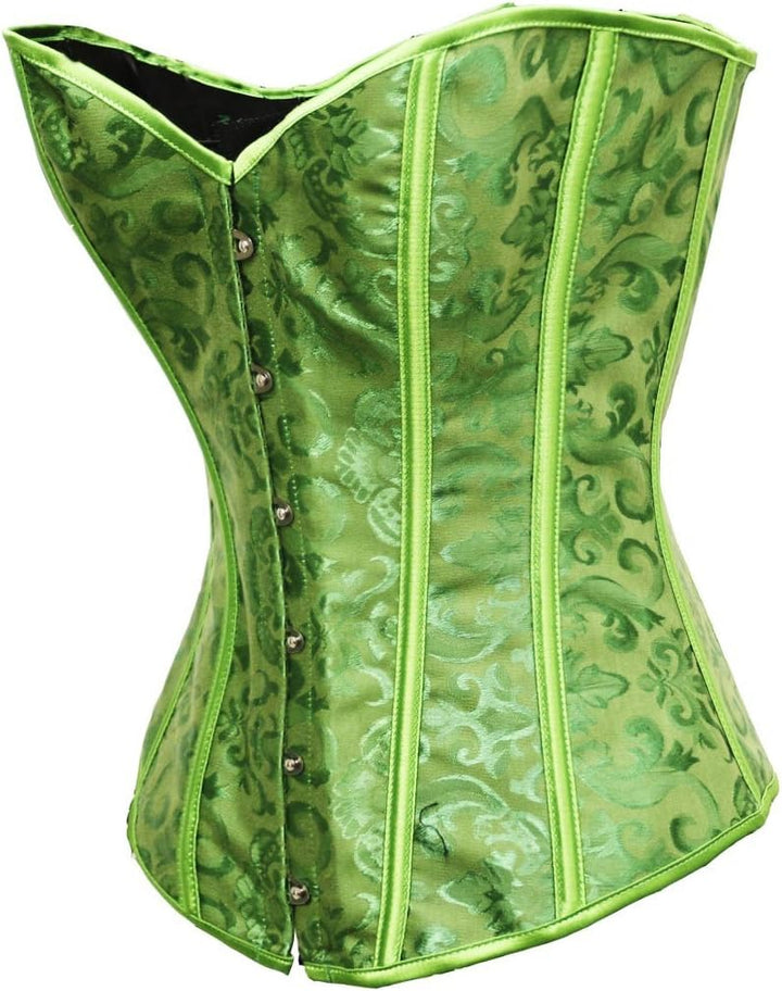 Bslingerie® Damen Brocade Bustier Korsagen S Grüner Brokat, S Gr&#xFC;ner Brokat