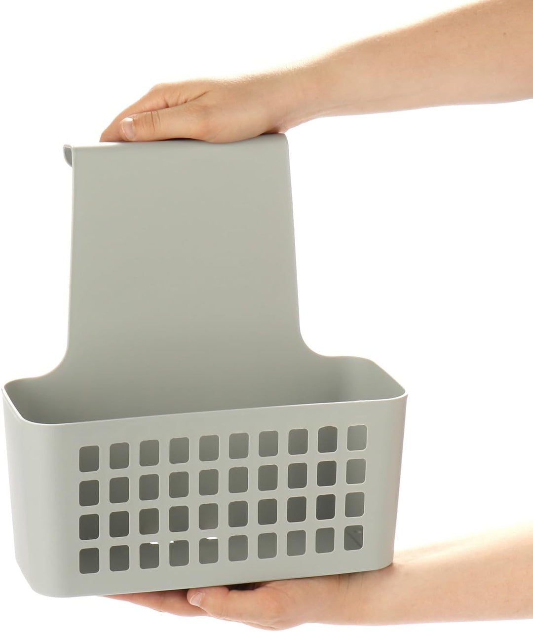 com-four® 2X Hängekorb, robuste Aufbewahrungsbox aus Kunststoff, Organizer für Küche, Bad und Kleide