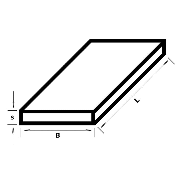 Aluminium Platte AlMg3 | Stärke: 5mm | BxL 200x600mm (20x60cm) Zuschnitt BxL: 200 x 600mm (20 x 60cm