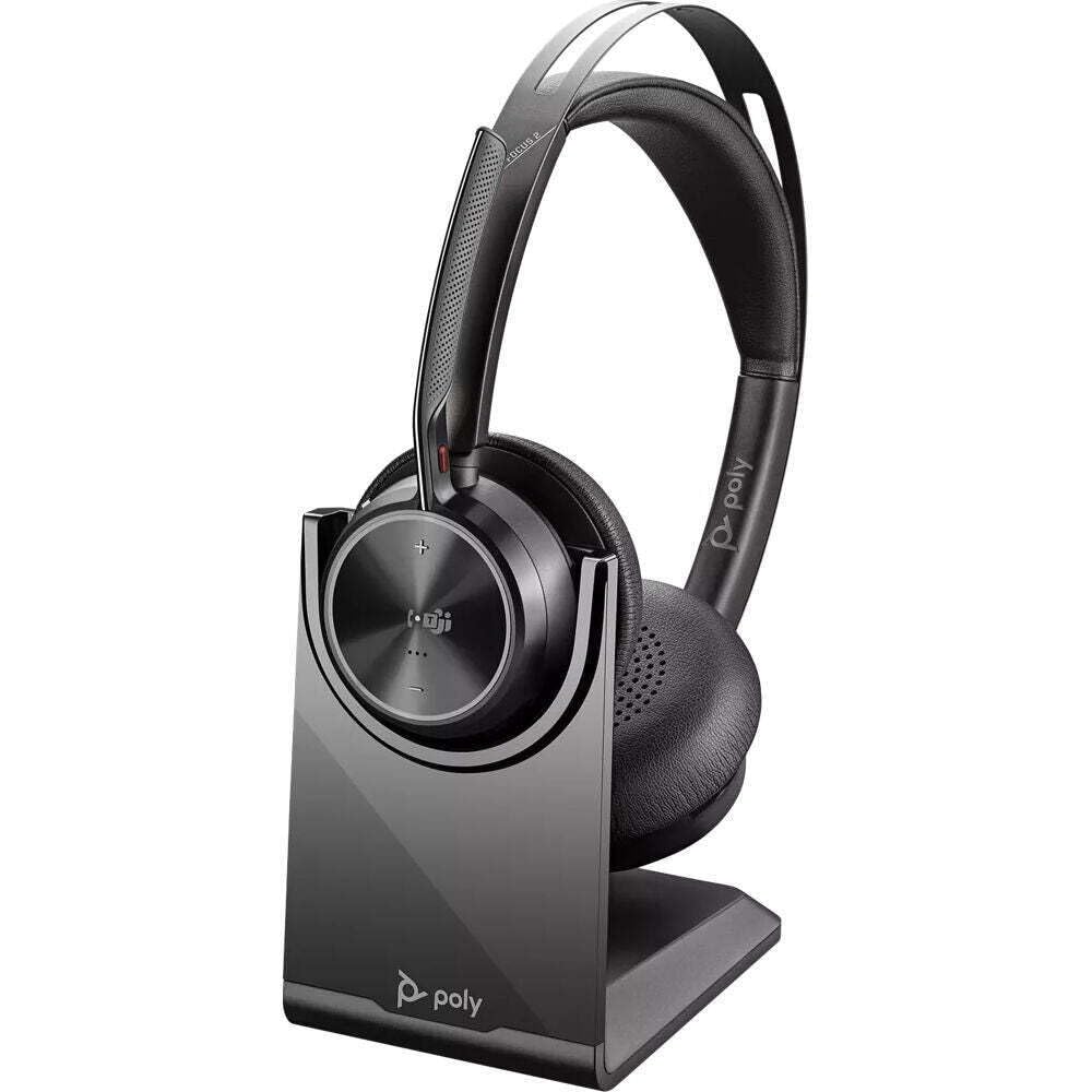 Poly Voyager Focus 2 UC USB-A Headset inkl. Ladestation 2021 Version (USB-A) Standard, 2021 Version