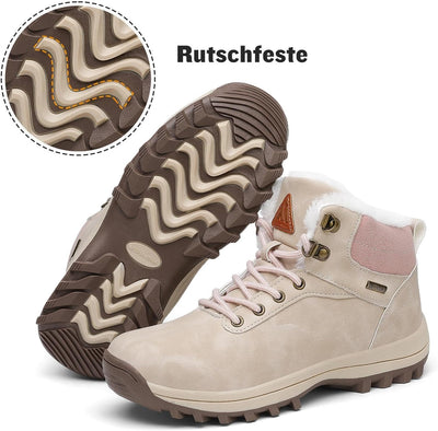 Mishansha Warme Gefüttert Winterschuhe Herren Damen Wasserabweisend Winterstiefel Wanderschuhe Gr.36