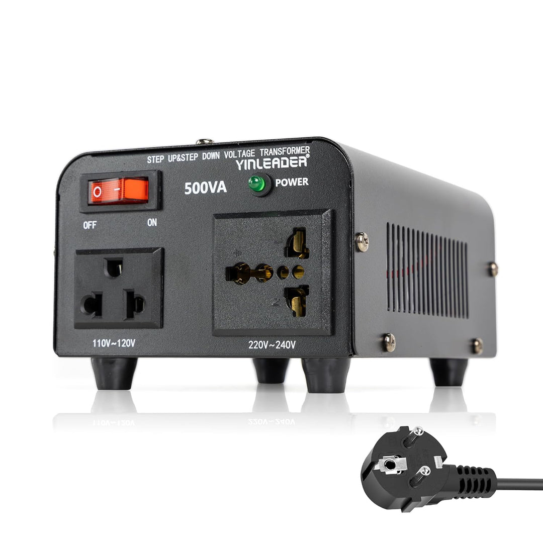 Yinleader 500W 230V bis 110V USA Spannungswandler Ringkern-Transformator 500VA - In: 110V oder 220V