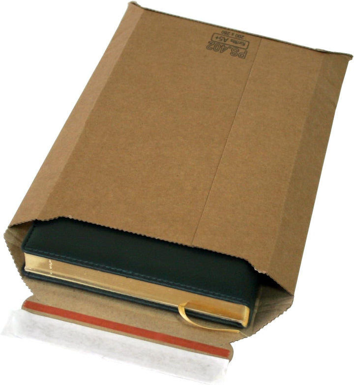 Versandtaschen Premium aus Mikro-Wellpappe Karton für DIN A6+/145x190mm bis 50mm Füllhöhe (PS.4002)