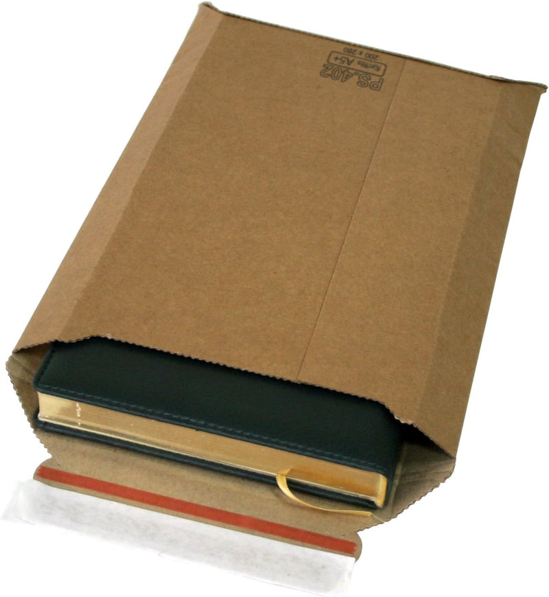 Versandtaschen Premium aus Mikro-Wellpappe Karton DIN A4-353x250mm bis 50mm Füllhöhe (PS.403) (25)