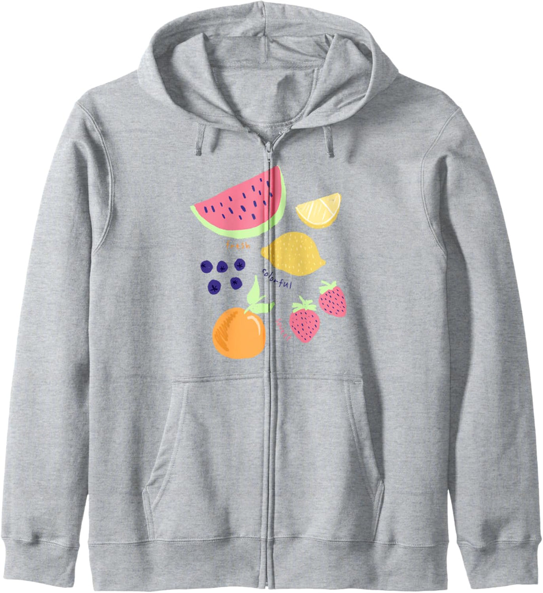 Fresh Colorful Sweet Fruit Collage Kapuzenjacke