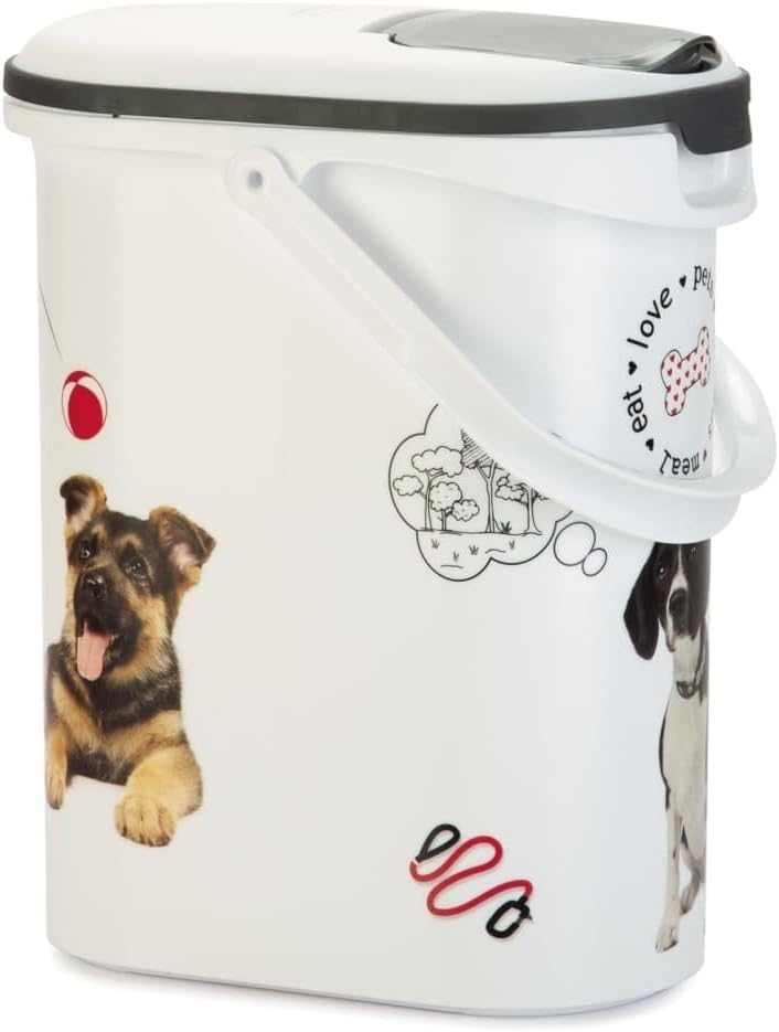 Curver Hundefutterbehälter 10L – Luftdichte kompakte Futterbox für Trockenfutter – Bis zu 4kg Kapazi