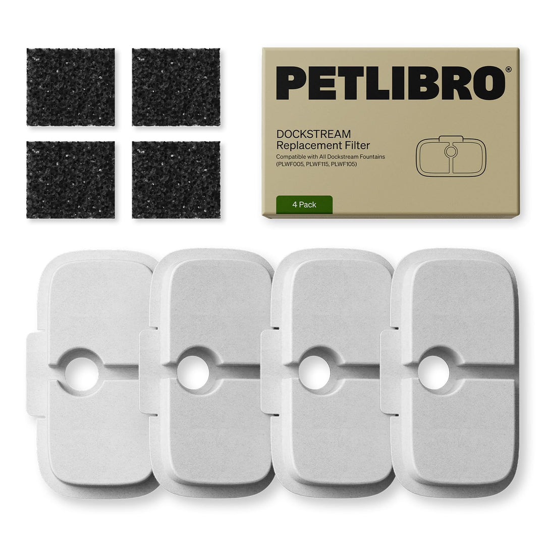 PETLIBRO Ersatzfilter für Dockstream Katzenbrunnen mit kabelloser Pumpe 2,5 l/84 oz Trinkbrunnen für