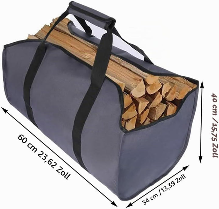 Brennholz Tragetasche gross Kaminholz Tasche Holzkorb – Aus reissfestem, wasserdichtem Oxford, ideal