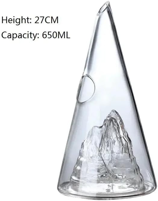 Handgefertigter Luxus Wein Dekanter PYRAMIDE (350ML), 350ML