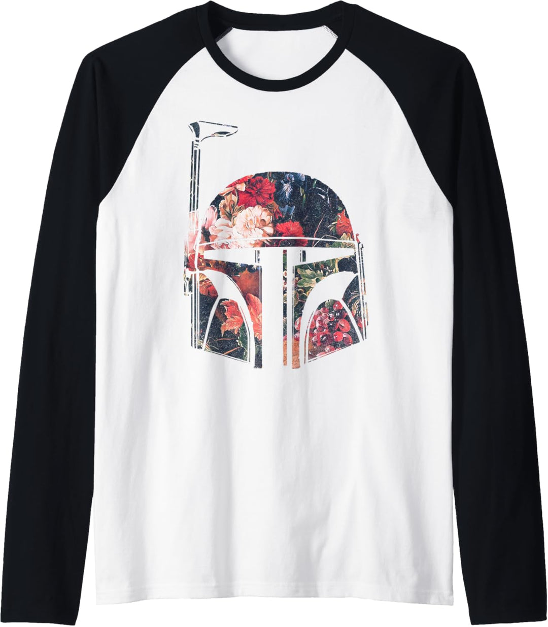 Star Wars Boba Fett Floral Print Helmet Raglan