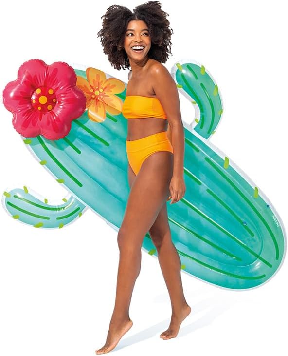 Intex Kaktus-Schwimmer, aufgeblasen, Grösse: 1,80 m x 1,30 m x 28 cm (58793EU)