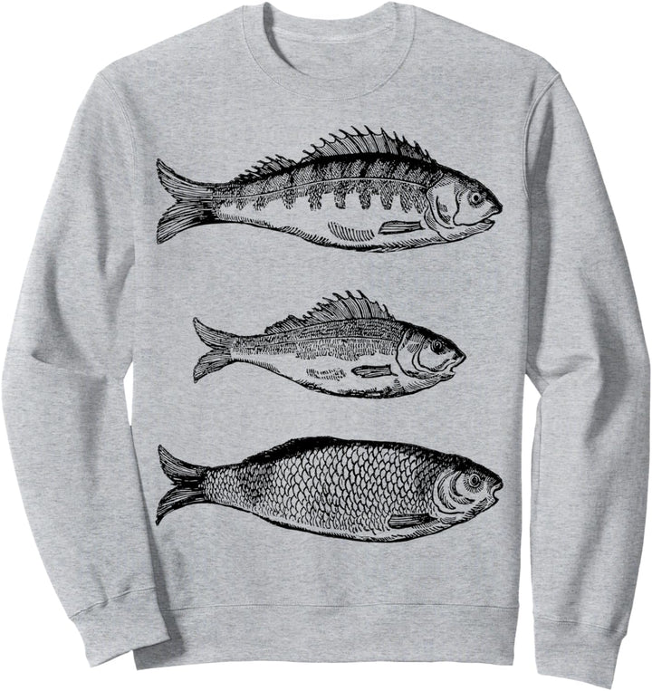 Fischfangzeichnung Sweatshirt
