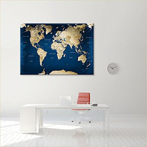 Weltkarte Ocean, 100 x 70 cm, einteilig, Premium ohne Kork, deutsch Ocean 100 x 70 cm, einteilig, Oc