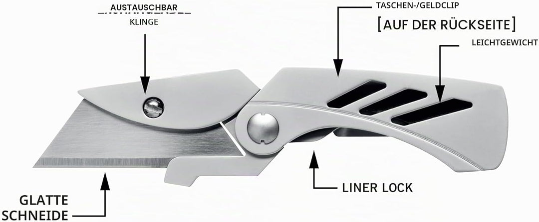 Gerber Cuttermesser, Klappbar, Klingenlänge: 5,7 cm, EAB Lite, Edelstahl, 31-000345 EAB Lite, 5,7 cm