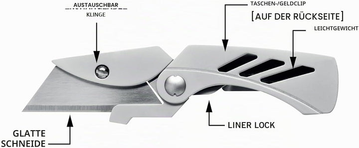 Gerber Cuttermesser, Klappbar, Klingenlänge: 5,7 cm, EAB Lite, Edelstahl, 31-000345 EAB Lite, 5,7 cm