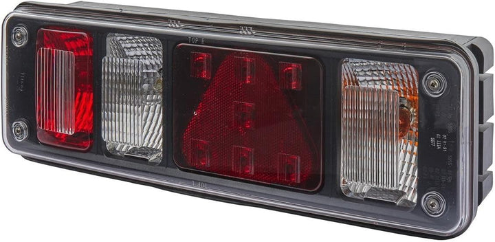 HELLA - Heckleuchte - Hybrid - 24V - Anbau/geschraubt - Lichtscheibenfarbe: glasklar - Stecker: DIN-