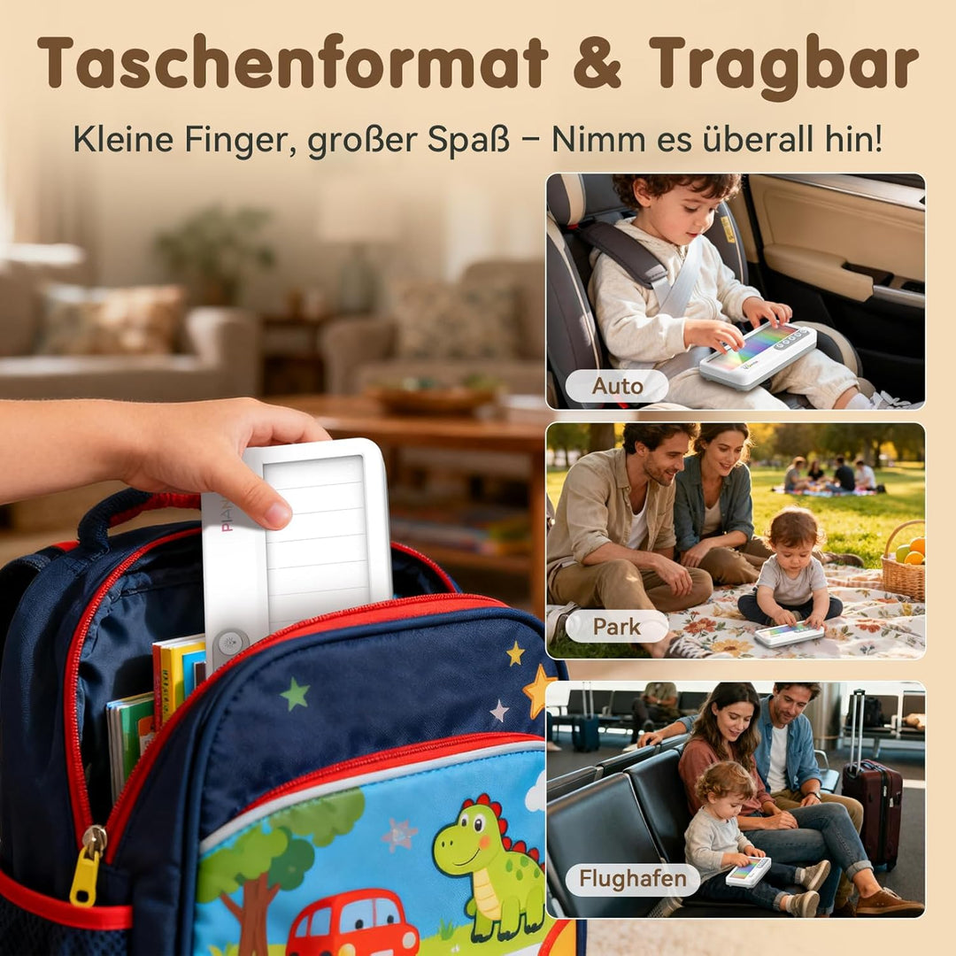 Pup Go Tragbares Elektronisches Klavier-Spielzeug für Kinder ab 2 Jahren, Regenbogen-Touchscreen-Tas