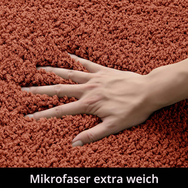 MIULEE Badematte Weiche Badteppich rutschfest Badvorleger Fussmatte Badzimmermatte Bettvorleger Flau