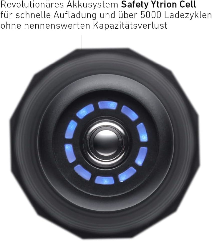 Ledlenser X21R Taschenlampe LED, Suchscheinwerfer, aufladbar mit Lithium LiFePO Akku, 5000 Lumen, fo
