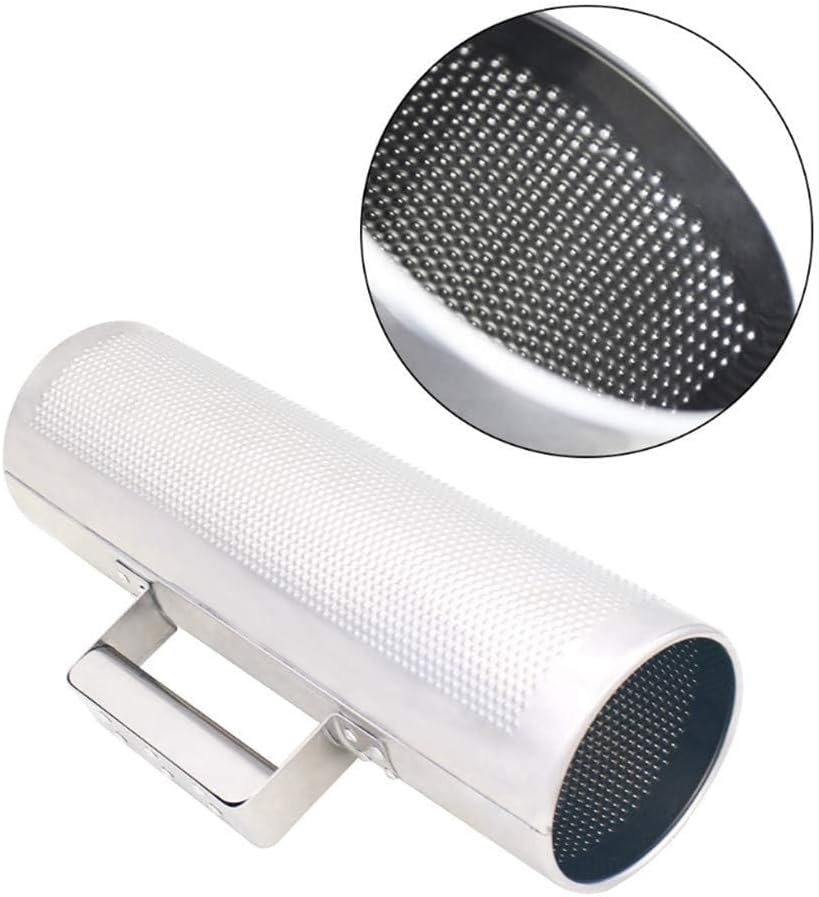 12" x 4" Edelstahl Guiro, Shaker Musikinstrument, Latin Percussion Instrument mit Schaber, Rhythmus