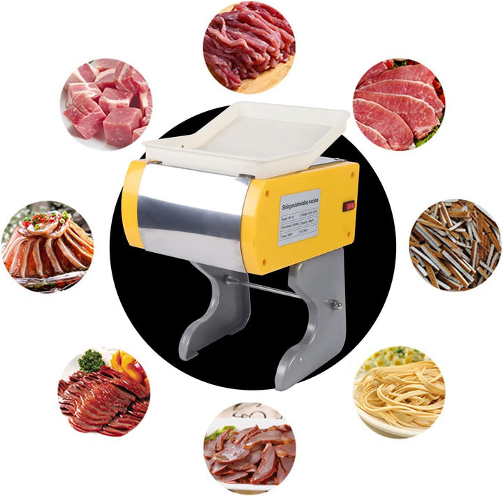 Allesschneider, 300W Elektrischer Aufschnittmaschine 50Kg/H Profi Fleischscheibenmaschine für Gemüse